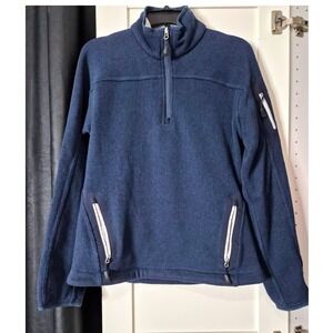 Henri Lloyd‎ Marine Technology Blue Fleece Quarter Zip Pullover Jacket Size M